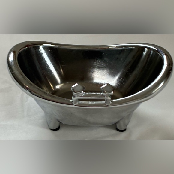 UMBRA CHROME PLATED BATHTUB TRINKET DISH - Picture 6 of 7